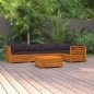 vidaXL Muebles de jardín 6 piezas con cojines madera maciza de acacia vidaXL Muebles de jardín 6 piezas con cojines madera maciza de acacia
