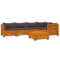 vidaXL Muebles de jardín 6 piezas con cojines madera maciza de acacia vidaXL Muebles de jardín 6 piezas con cojines madera maciza de acacia