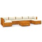 vidaXL Muebles de jardín 8 piezas con cojines madera maciza de acacia 