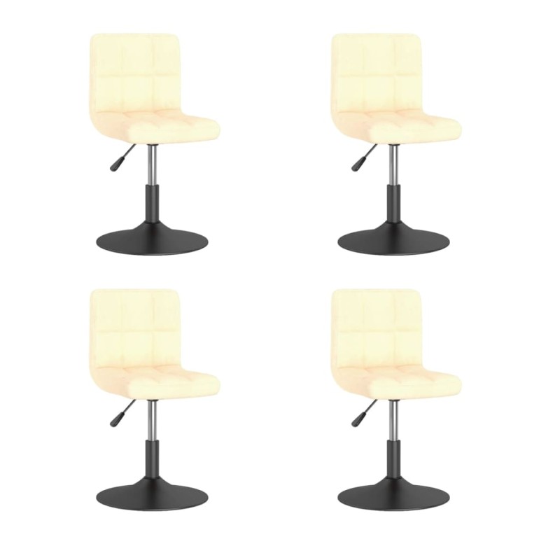 vidaXL Sillas de comedor giratorias 4 unidades terciopelo crema vidaXL Sillas de comedor giratorias 4 unidades terciopelo crema