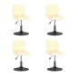 vidaXL Sillas de comedor giratorias 4 unidades terciopelo crema vidaXL Sillas de comedor giratorias 4 unidades terciopelo crema