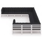 vidaXL Set de muebles de jardín 11 pzas con cojines madera pino blanco vidaXL Set de muebles de jardín 11 pzas con cojines madera pino blanco