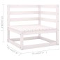 vidaXL Set de muebles de jardín 13 pzas con cojines madera pino blanco vidaXL Set de muebles de jardín 13 pzas con cojines madera pino blanco