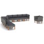 vidaXL Set de muebles de jardín 9 pzas ratán sintético eucalipto gris vidaXL Set de muebles de jardín 9 pzas ratán sintético eucalipto gris