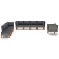 vidaXL Set de muebles de jardín 9 pzas ratán sintético eucalipto gris vidaXL Set de muebles de jardín 9 pzas ratán sintético eucalipto gris