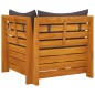 vidaXL Sofá de jardín de 2 plazas con cojines madera maciza de acacia vidaXL Sofá de jardín de 2 plazas con cojines madera maciza de acacia