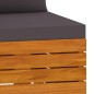 vidaXL Sofá de jardín de 2 plazas con cojines madera maciza de acacia vidaXL Sofá de jardín de 2 plazas con cojines madera maciza de acacia