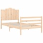 vidaXL Estructura de cama con cabecero madera maciza 100x200 cm vidaXL Estructura de cama con cabecero madera maciza 100x200 cm