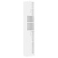 vidaXL Armario baño madera contrachapada blanco brillo 32x25,5x190 cm vidaXL Armario baño madera contrachapada blanco brillo 32x25,5x190 cm