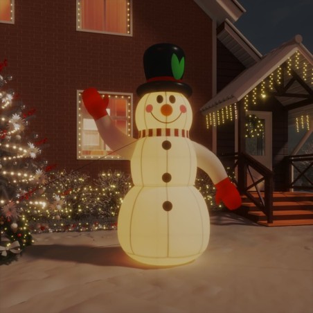 vidaXL Muñeco de nieve inflable con LEDs 240 cm