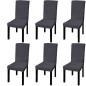 vidaXL Funda para silla elástica recta 6 unidades gris antracita vidaXL Funda para silla elástica recta 6 unidades gris antracita