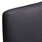 vidaXL Funda para silla elástica recta 6 unidades gris antracita vidaXL Funda para silla elástica recta 6 unidades gris antracita