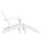 vidaXL Silla de jardín con otomana madera blanca