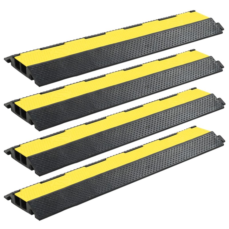 vidaXL Rampas protectoras de cables 4 uds 2 canales goma 101,5 cm vidaXL Rampas protectoras de cables 4 uds 2 canales goma 101,5 cm