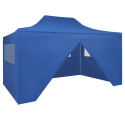 vidaXL Carpa pleglable Pop-up con 4 paredes 3x4,5 m azul