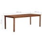 vidaXL Mesa de jardín madera maciza de acacia 200x100x74 cm vidaXL Mesa de jardín madera maciza de acacia 200x100x74 cm
