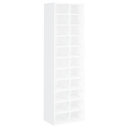 vidaXL Mueble zapatero de madera contrachapada blanco 54x34x183 cm