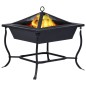 vidaXL Brasero de acero negro 42x42x45 cm vidaXL Brasero de acero negro 42x42x45 cm
