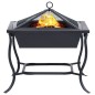 vidaXL Brasero de acero negro 42x42x45 cm vidaXL Brasero de acero negro 42x42x45 cm