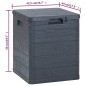 vidaXL Caja de almacenamiento de jardín 90 L gris antracita vidaXL Caja de almacenamiento de jardín 90 L gris antracita