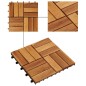 vidaXL Baldosas de porche de acacia 10 piezas 30x30 cm vidaXL Baldosas de porche de acacia 10 piezas 30x30 cm