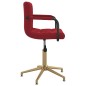 vidaXL Silla de comedor giratoria de terciopelo vino tinto