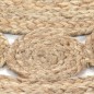 vidaXL Alfombra redonda 120 cm yute trenzado con diseño vidaXL Alfombra redonda 120 cm yute trenzado con diseño