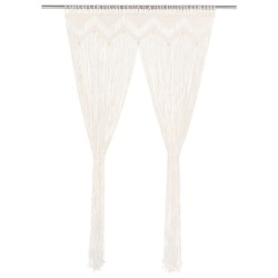 vidaXL Cortina de macramé algodón 140x240 cm