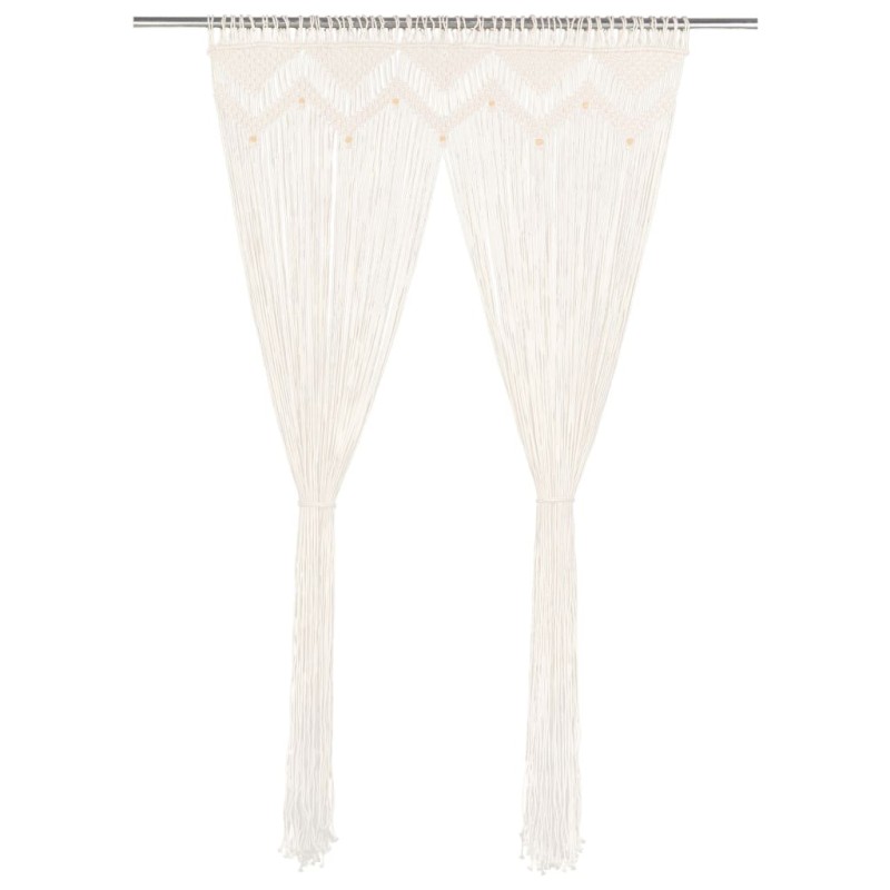 vidaXL Cortina de macramé algodón 140x240 cm vidaXL Cortina de macramé algodón 140x240 cm