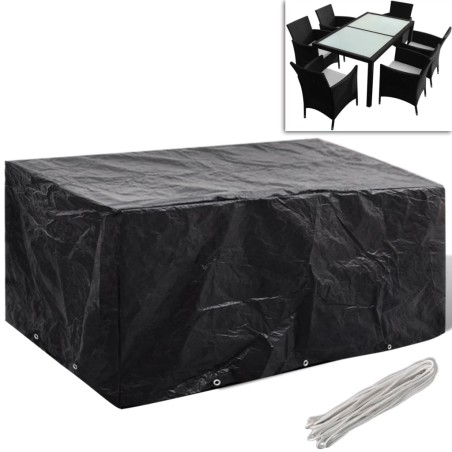 vidaXL Cubierta para muebles de jardín 8 ojales 240x140x90 cm