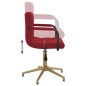 vidaXL Silla de comedor giratoria de terciopelo vino tinto