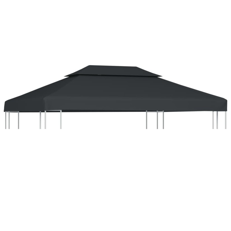 vidaXL Toldo de cenador 2 niveles 310 g/m² 4x3 m gris antracita vidaXL Toldo de cenador 2 niveles 310 g/m² 4x3 m gris antracita