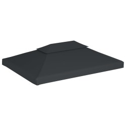 vidaXL Toldo de cenador 2 niveles 310 g/m² 4x3 m gris antracita