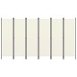 vidaXL Biombo divisor de 6 paneles blanco crema 300x180 cm vidaXL Biombo divisor de 6 paneles blanco crema 300x180 cm