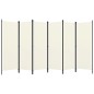 vidaXL Biombo divisor de 6 paneles blanco crema 300x180 cm vidaXL Biombo divisor de 6 paneles blanco crema 300x180 cm