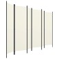 vidaXL Biombo divisor de 6 paneles blanco crema 300x180 cm vidaXL Biombo divisor de 6 paneles blanco crema 300x180 cm