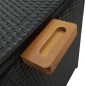 vidaXL Caja de almacenaje de jardín ratán sintético negro 120x65x61 cm vidaXL Caja de almacenaje de jardín ratán sintético negro 120x65x61 cm