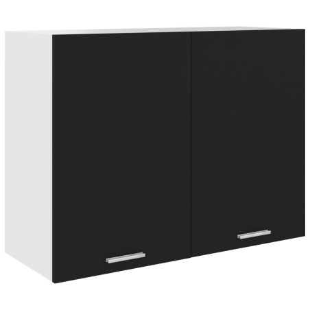 vidaXL Armario colgante de cocina contrachapada negro 80x31x60 cm