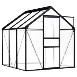 vidaXL Invernadero de aluminio gris antracita 3,61 m²