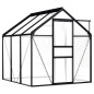 vidaXL Invernadero de aluminio gris antracita 3,61 m²