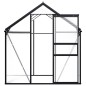 vidaXL Invernadero de aluminio gris antracita 3,61 m²