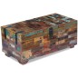 vidaXL Mesa de centro cofre de madera maciza reciclada 80x40x35 cm