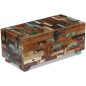 vidaXL Mesa de centro cofre de madera maciza reciclada 80x40x35 cm