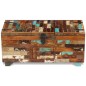 vidaXL Mesa de centro cofre de madera maciza reciclada 80x40x35 cm