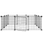 vidaXL Jaula para mascotas de 12 paneles puerta acero negro 35x35cm vidaXL Jaula para mascotas de 12 paneles puerta acero negro 35x35cm