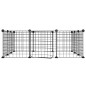 vidaXL Jaula para mascotas de 12 paneles puerta acero negro 35x35cm vidaXL Jaula para mascotas de 12 paneles puerta acero negro 35x35cm