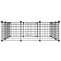 vidaXL Jaula para mascotas de 12 paneles puerta acero negro 35x35cm vidaXL Jaula para mascotas de 12 paneles puerta acero negro 35x35cm