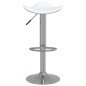 vidaXL Taburete de cocina de acero cromado y cuero artificial blanco vidaXL Taburete de cocina de acero cromado y cuero artificial blanco
