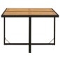 vidaXL Mesa de jardín ratán sintético madera acacia negro 109x107x74cm vidaXL Mesa de jardín ratán sintético madera acacia negro 109x107x74cm