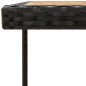 vidaXL Mesa de jardín ratán sintético madera acacia negro 109x107x74cm vidaXL Mesa de jardín ratán sintético madera acacia negro 109x107x74cm